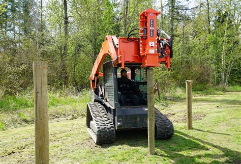 fence post pounder for skid steer|post pounder for mini excavator.